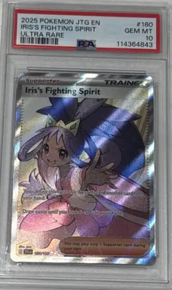Pokemon TCG Iris's Fighting Spirit Journey Together Full Art Card 180/159 PSA 10 - Image 1