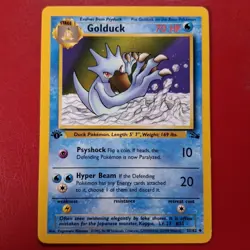 Golduck 35/62 Fossil Regular First Edition Pokemon Card Wotc LP Condition - Image 1