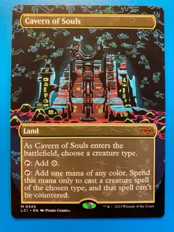 MTG 1x BORDERLESS Cavern of Souls # 345 The Lost Caverns of Ixalan Magic x1 NM - Image 1