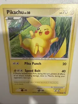 Pikachu Lv.20 70/100 Diamond & Pearl Stormfront Non-Holo Pokemon Card - LP - Image 2