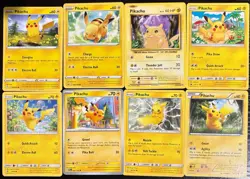 Pokemon TCG Pikachu Collection From 8 Different Art/Set English Cards NM - Image 1