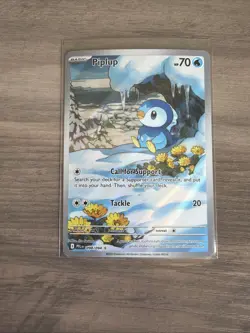Pokemon TCG Piplup 98/94 Illustration Rare Phantasmal Flames NM - Image 1