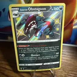 Pokemon TCG Galarian Obstagoon Holo SV080/SV122 Shining Fates Near Mint - Image 1
