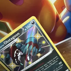 Pokemon TCG Galarian Obstagoon Holo SV080/SV122 Shining Fates Near Mint - Image 3