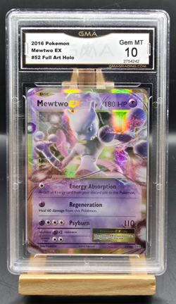 2016 POKEMON XY EVOLUTIONS MEWTWO EX HOLO GMA 10 - Image 1
