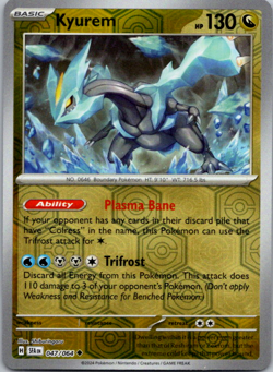 Kyurem 047/064 Shrouded Fable Holo Pokemon TCG NM - Image 1