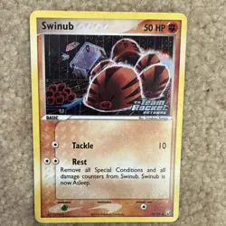 Pokemon Swinub Basic EX Team Rocket Returns 79/109 2004 HP50 Rare Stamped - Image 1