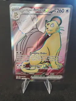 Pokemon TCG Team Rockets Persian EX Full Art 219/182 Destined Rivals Ultra Rare - Image 1