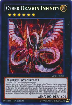 Yugioh! MP Cyber Dragon Infinity - MP16-EN237 - Secret Rare - 1st Edition Modera - Image 1