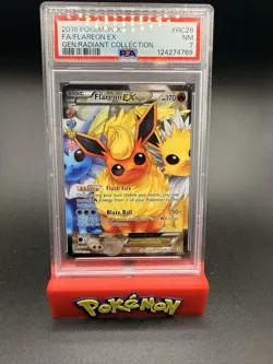 Flareon EX RC28/RC32 Radiant Collection Pokemon Generations PSA 7 NM - Image 1