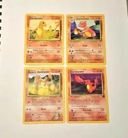 Pokemon Charmander Card Lot Base Set, Team Rocket, Blaine's MP - Image 1