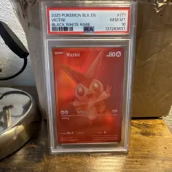 Pokemon Victini 171/086 Sv: Black Bolt Holo Black White Rare PSA 10 2025 - Image 1
