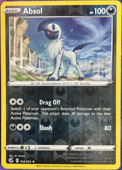 Absol Reverse Holo Rare - 164/264 - Fusion Strike Pokemon 2021 - Image 1