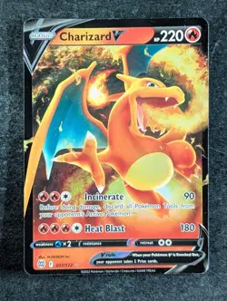 2022 Pokemon CHARIZARD V #017/172 Brilliant Stars Holo Ultra Rare English - Image 1