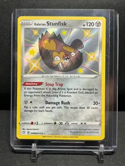 Galarian Stunfisk SV088/SV122 Shiny Vault Holo Pokemon 2021 Shining Fates - NM - Image 1