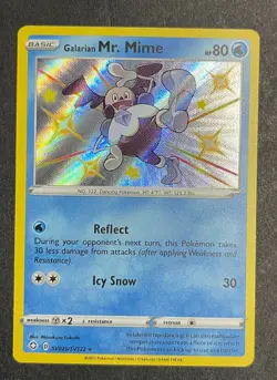 Pokemon - Galarian Mr. Mime - SV020/SV122 - Shining Fates - Shiny Holo Rare NM - Image 1