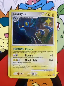 Pokemon TCG Legends Awakened Luxray Lv 51 8/146 Holo Rare 2008 Card LP/NM Swirl - Image 1