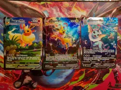 JUMBO CARD SET Vaporeon VMAX SWSH182 Jolteon VMAX SWSH184 Flareon VMAX SWSH180 - Image 1