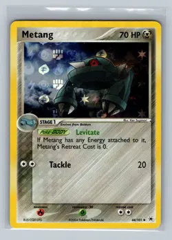 Pokemon Card - Metang 44/101 - EX Hidden Legends - Holo - Image 1