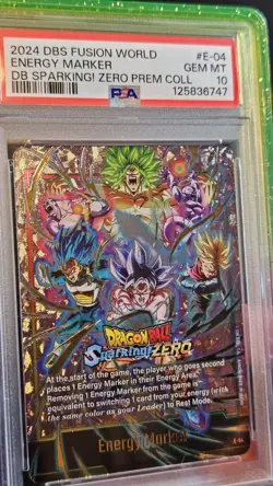 PSA 10 Energy Marker (Dragon Ball Sparking! ZERO) - Fusion World Promotion Cards - Image 2