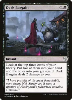 4 x Dark Bargain - Dominaria - Magic the Gathering MTG PLAYSET 083 - Image 1