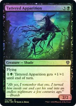4 x FOIL Tattered Apparition (111) Dominaria United DMU MTG Magic PLAYSET - Image 1