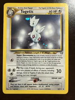 Togetic 16/111 Holo Rare Pokemon TCG Neo Genesis WOTC MINOR DMG - Image 1