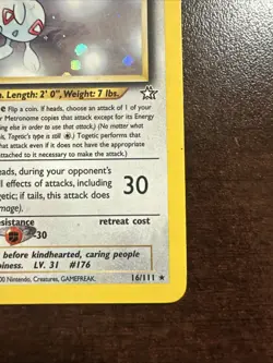 Togetic 16/111 Holo Rare Pokemon TCG Neo Genesis WOTC MINOR DMG - Image 4