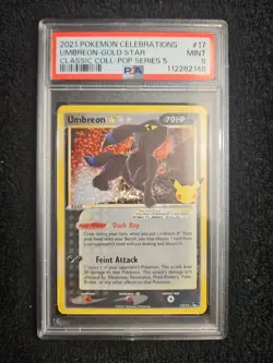 2021 POKEMON CELEBRATIONS CLASSIC COLLECTION #17 UMBREON-GOLD STAR CLASSIC COLL - Image 1