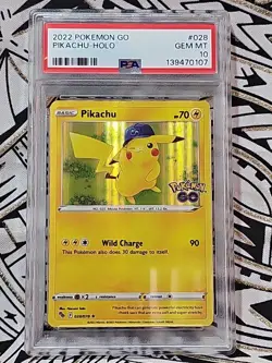 2022 POKEMON GO #028 PIKACHU - HOLO PSA 10 GEM MINT (107) - Image 1