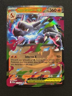 Pokemon TCG Mega Charizard X ex 013/094 ME02: Phantasmal Flames Double Rare NM - Image 1