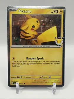Pikachu 051 /162 Stamped 2026 Pokemon Day 30th Anniversary Promo Cosmos Holo - Image 1