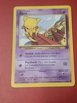 Pokemon TCG Card Abra 49/82 Team Rocket Set - Common - WOTC - Image 1