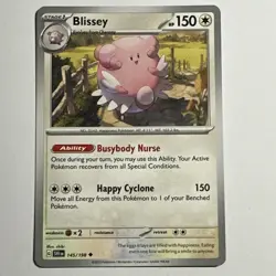 Blissey 145/198 Uncommon Regular Card Scarlet & Violet Base Set Pokemon TCG NM - Image 1