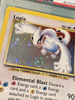 2000 Pokemon Neo Genesis Lugia Holo PSA 9 MINT with SWIRL CLEAN CARD - Image 2