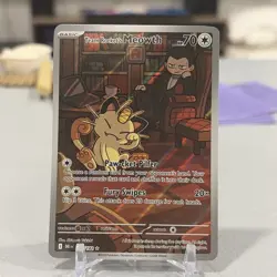 Pokemon TCG Team Rockets Meowth Card 203/182 Destined Rivals - Image 1