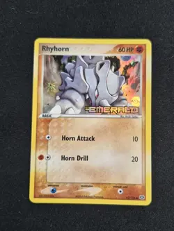 Pokemon Card - Rhyhorn Emerald 62/106 Reverse Holo Stamped - Image 1