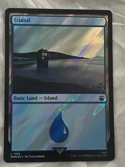 Island #1158 Surge Foil Doctor Who Commander NM MTG - Image 1