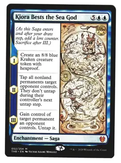 Magic The Gathering Theros Beyond Death THB 2020 #52 Kiora Bests the Sea God NM - Image 1