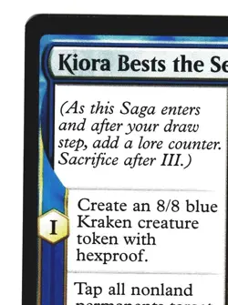 Magic The Gathering Theros Beyond Death THB 2020 #52 Kiora Bests the Sea God NM - Image 2