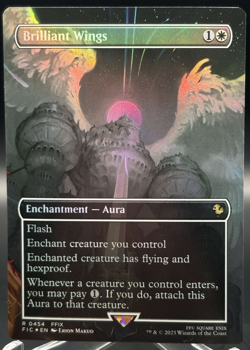 Brilliant Wings 0454 - Borderless Foil - Commander: Final Fantasy - NM✨ - Image 1