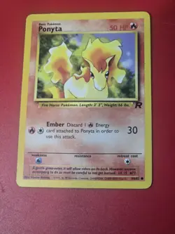 Ponyta 64/82 Pokemon Card Team Rocket Common 50 HP - Image 1