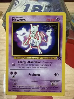 1999 Pokemon TCG Mewtwo WB Movie Promo #3 WOTC Black Star Promo NM - Image 1