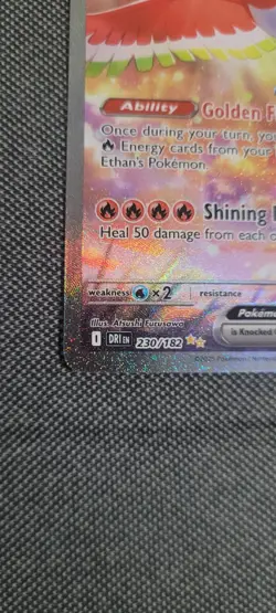 2025 Pokemon SV Destined Rivals DRI EN Ethan's Ho-Oh ex #230/182 - Image 4