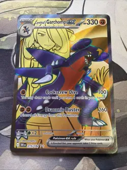 Pokemon TCG Cynthia's Garchomp EX 215/182, NM-Ultra Rare, Destined Rivals - Image 1