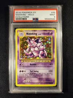 Nidoking Rare Holo - PSA 9 MINT - 2016 Pokemon 45/108 XY Evolutions - Graded - Image 1