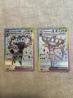 Pokemon TCG: Prismatic Evolutions Figure Promos - Umbreon EX & Espeon EX NM/M 🔥 - Image 1