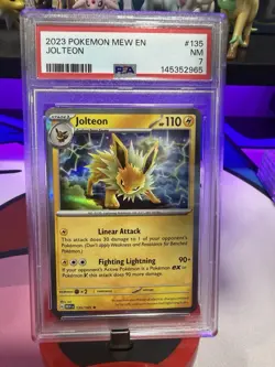 Pokemon Jolteon 135/165 Holo Foil, Near Mint, English Edition PSA 7 - Image 1