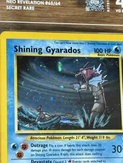 2001 Pokemon Neo Revelation Shining Gyarados Holo 65/64 New Slab TAG 4 SWIRL - Image 5