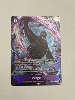 Vergo Rare (R) OP14-061 The Azure Sea's Seven Alternative Art English Foil - Image 1
